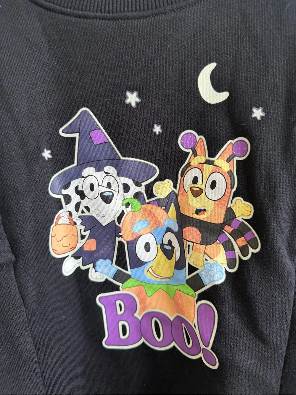 Bluey Girls Halloween Sweatshirt + NWT Star Leggings Outfit Size 6/6X